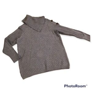 Cyrus Ladies Large Lavender Cowlneck Lagen Tunic sweater cottage soft cozy‎ long